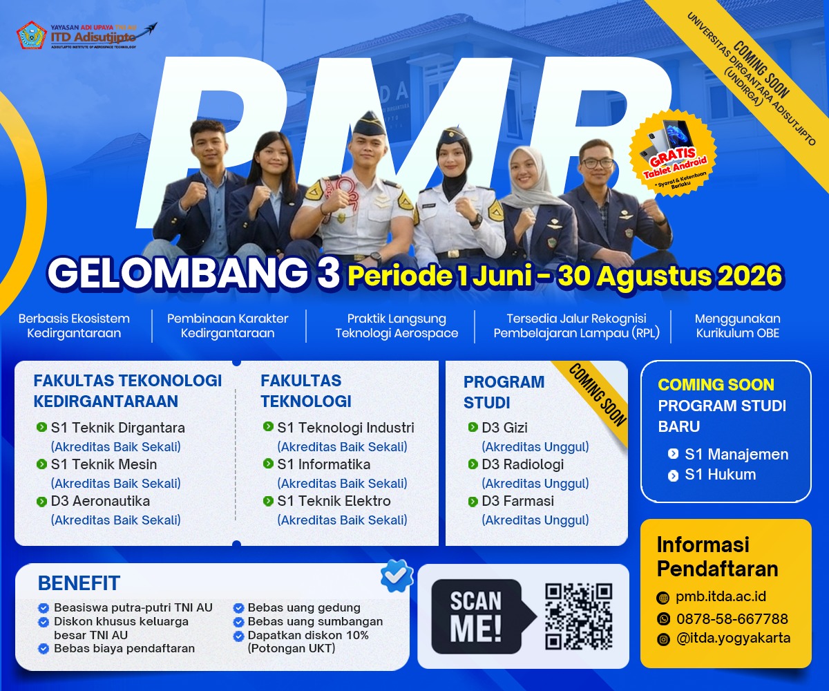 Penerimaan Mahasiswa Baru ITD Adisutjipto