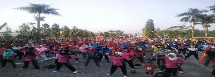 Gebyar Senam Masal di Kampus Mercu Buana Yogyakarta