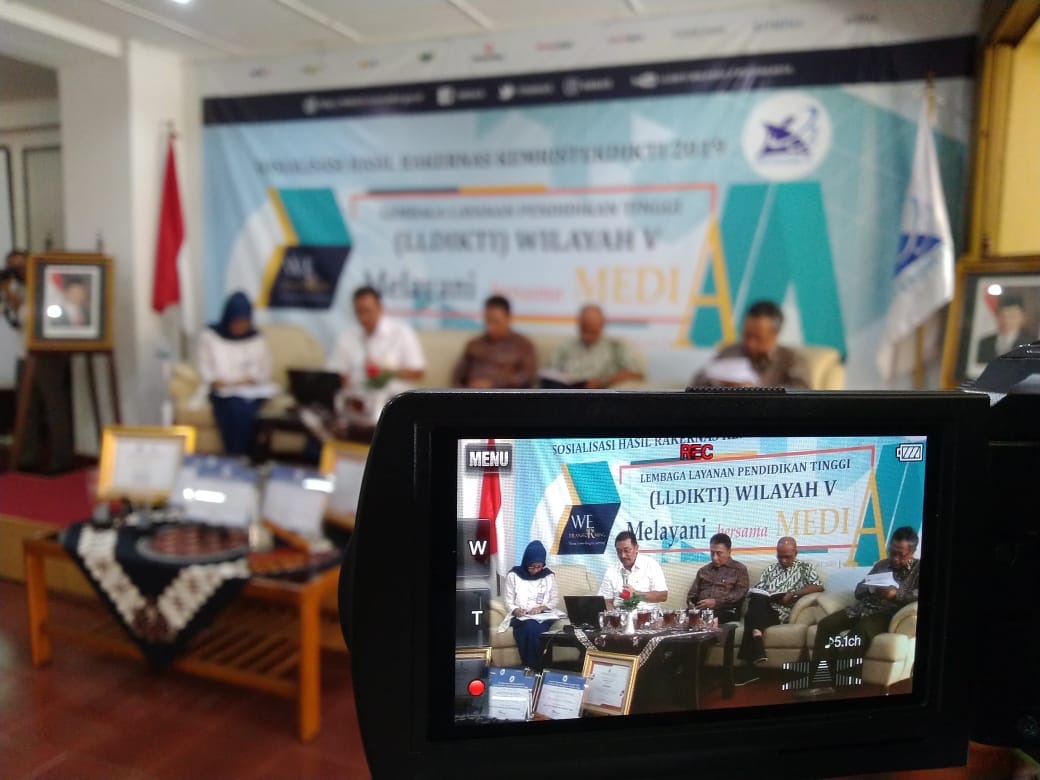 Sosialisasi Hasil Rakernas Kemristekdikti Tahun 2019, LLDikti Wilayah V Melayani Bersama Media
