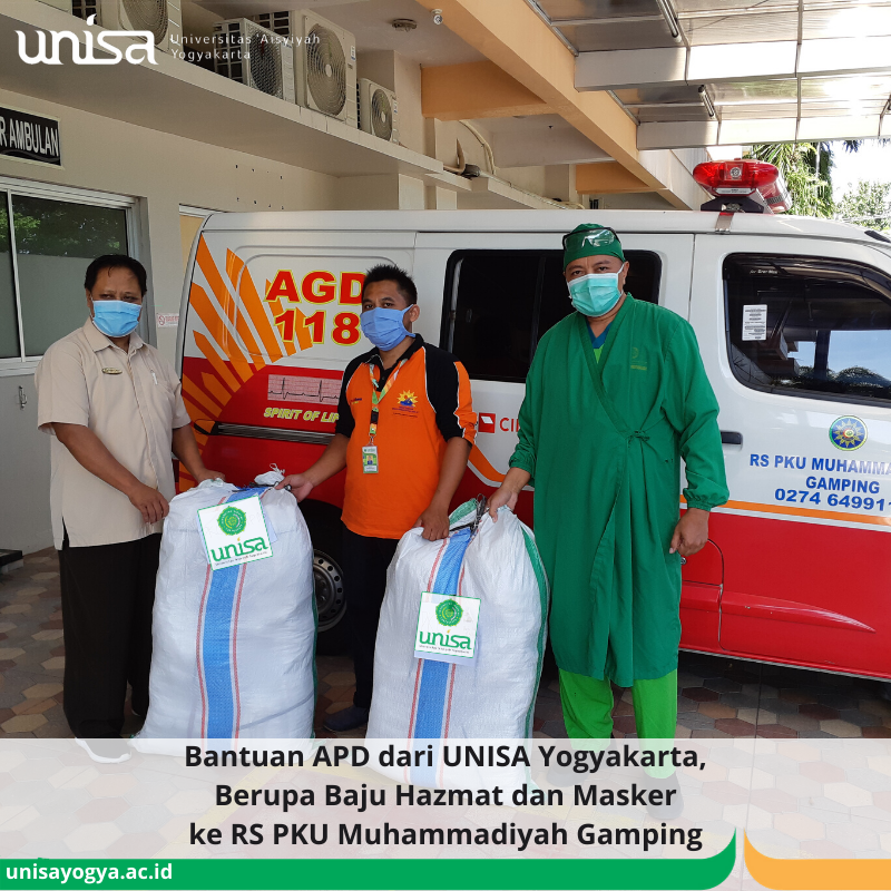 UNISA Yogyakarta Salurkan APD ke 16 Rumah Sakit dan Klinik Muhammadiyah dan ‘Aisyiyah