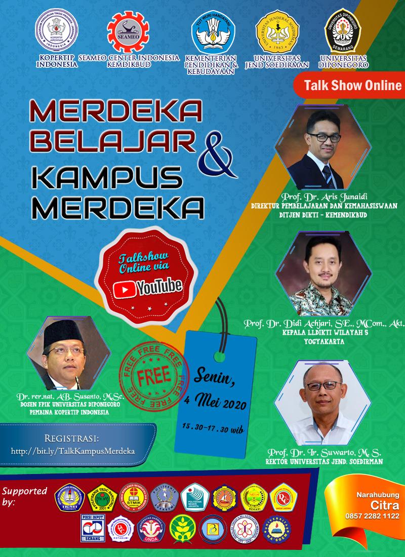 Talkshow Online: Merdeka Belajar dan Kampus Merdeka