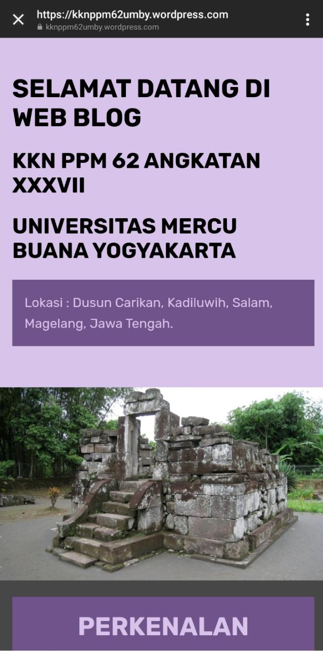 Kelompok KKN 62 UMBY, Membuat Arsip kegiatan KKN online dalam bentuk blog dan podcast 
