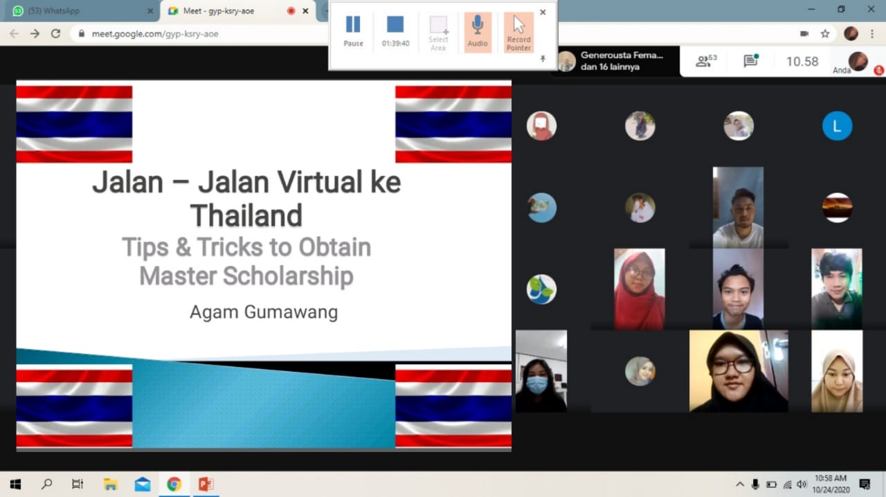 Himatepa UMBY Gelar Webinar Jalan-Jalan Virtual ke Thailand 