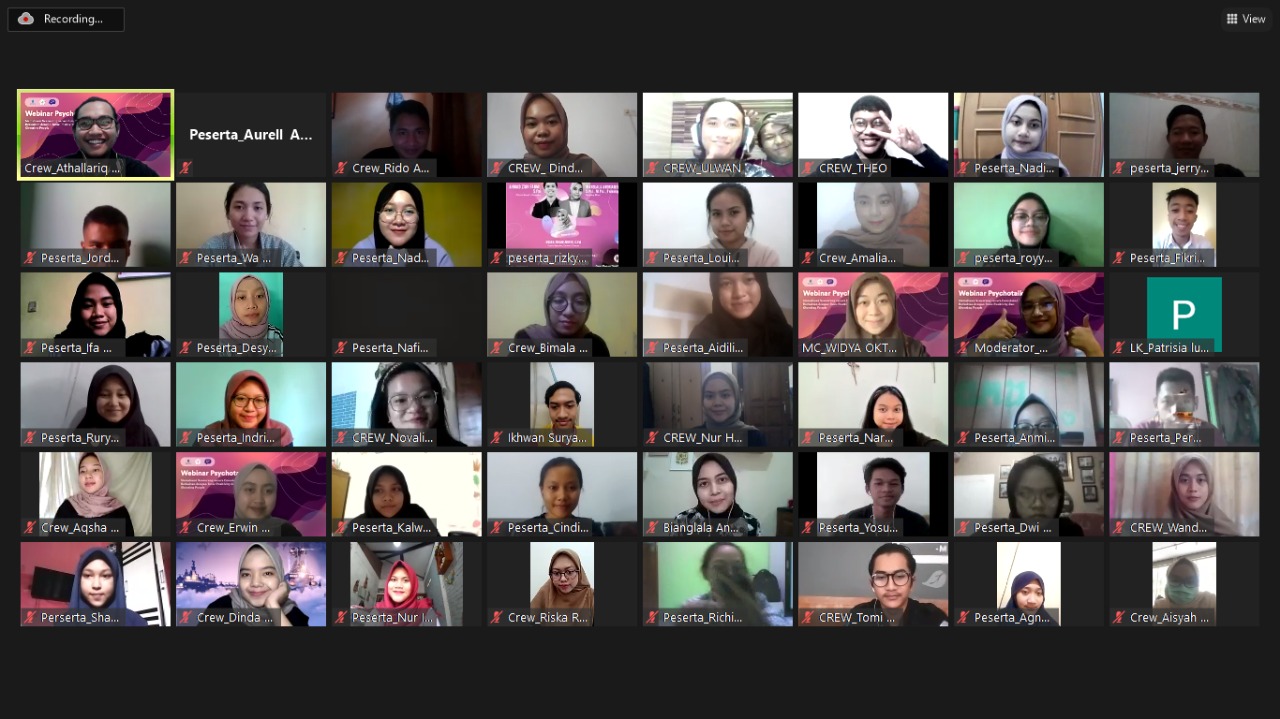BEM Fakultas Psikologi UMBY Gelar Webinar Psychotalk