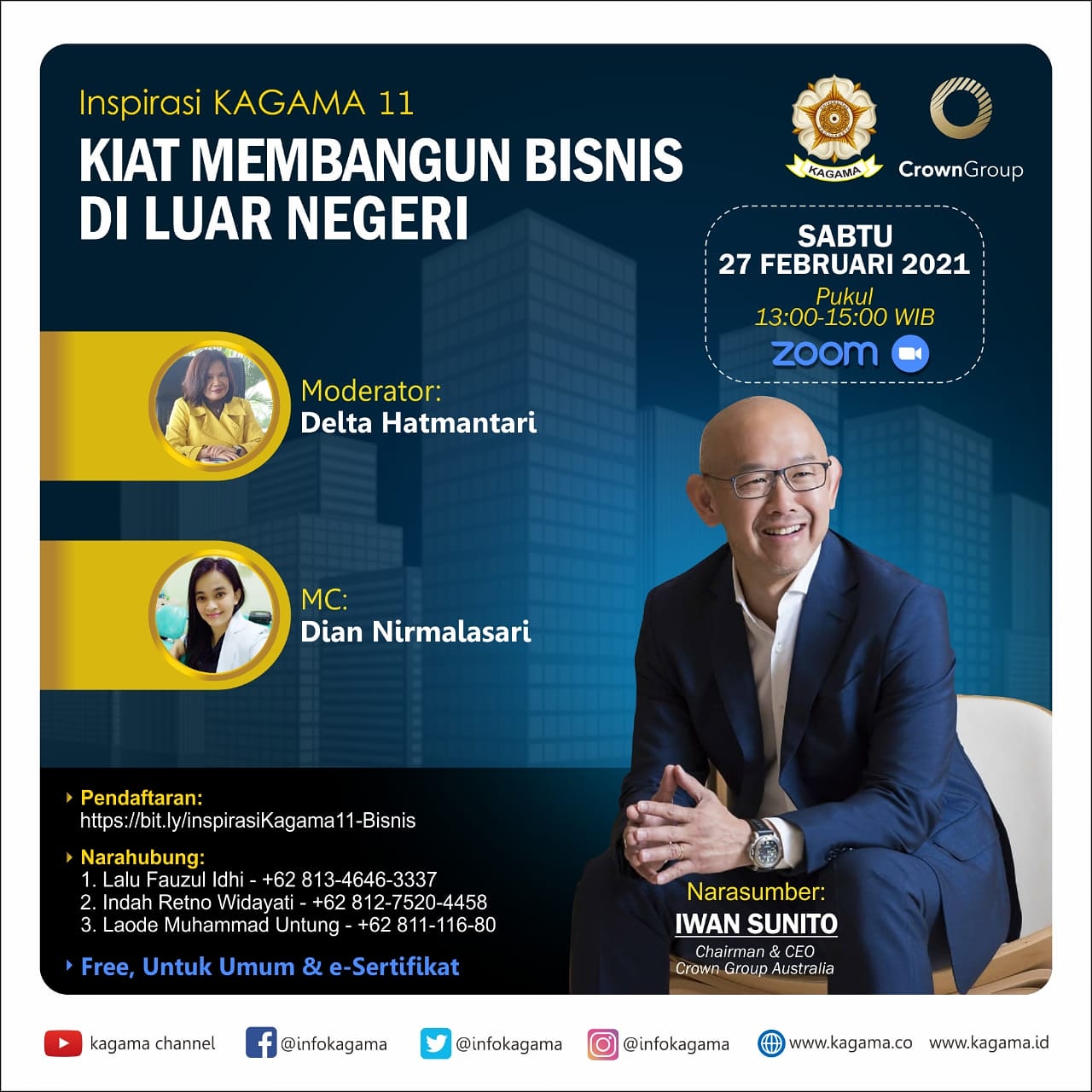 Seminar Kiat Membangun Bisnis di Luar Negeri - KAGAMA UGM