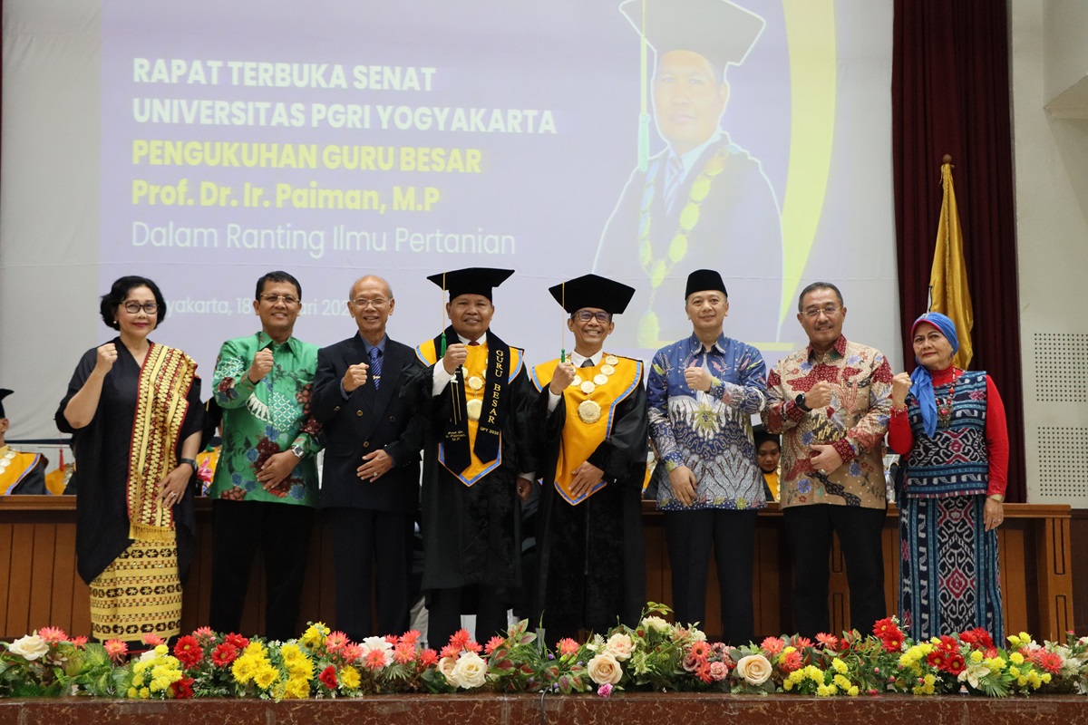 Universitas PGRI Yogyakarta Kukuhkan Guru Besar Baru, Prof. Dr. Ir. Paiman, M.P dalam Bidang Ilmu Pertanian