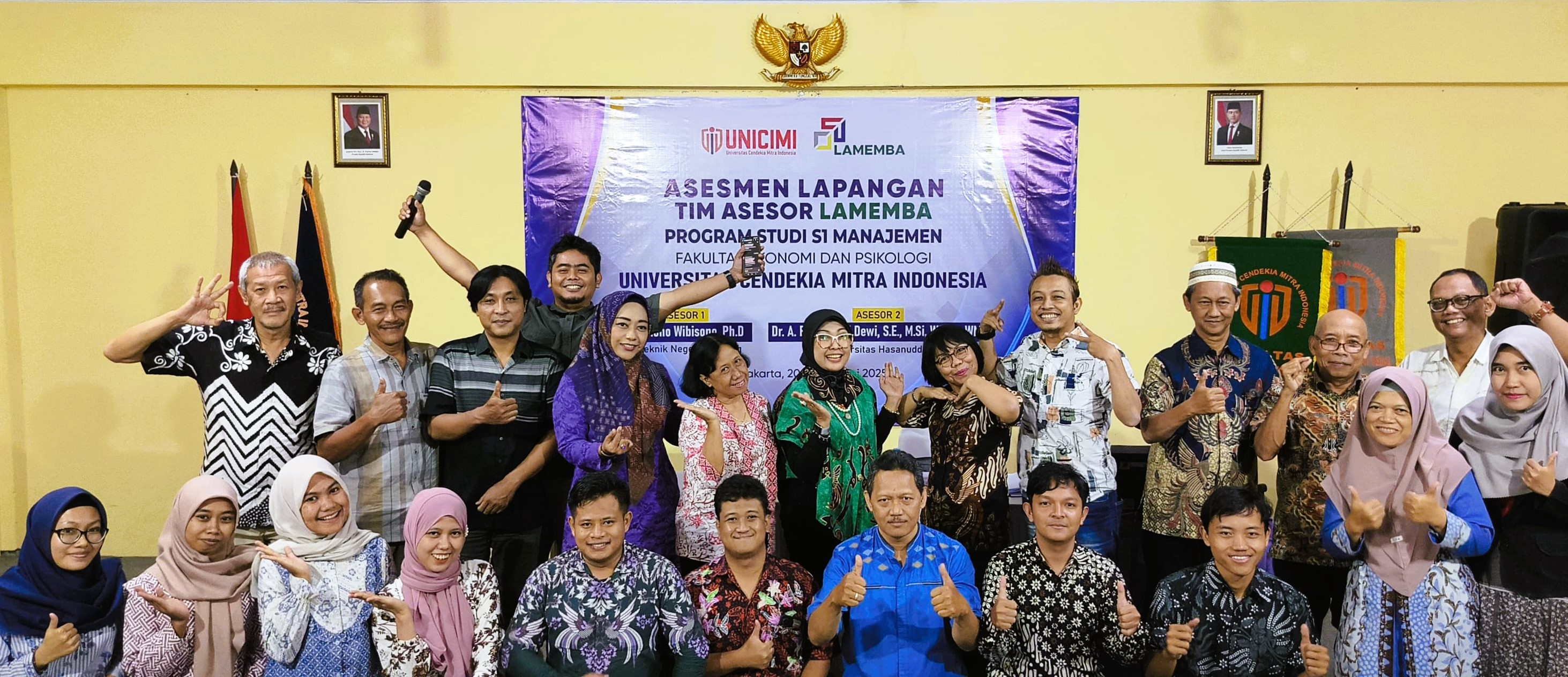 Asesmen Lapangan Akreditasi oleh LAMEMBA Pada Program Studi S1 Manajemen UNICIMI