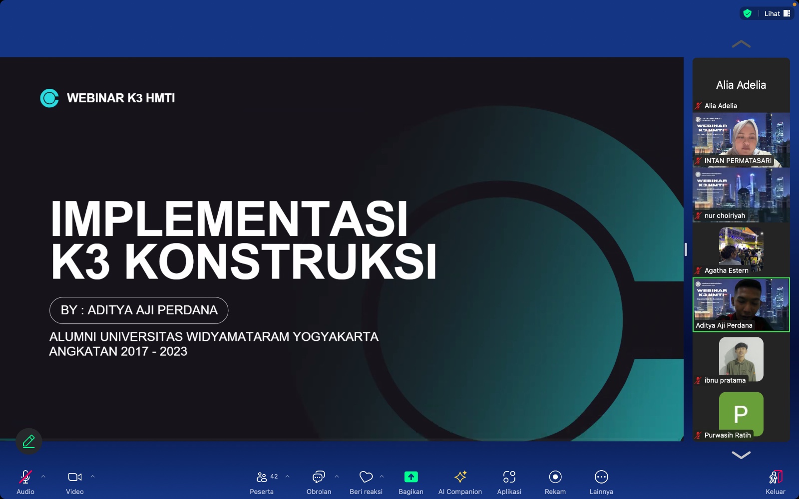 HMTI UWM Selenggarakan Webinar Implementasi K3 Konstruksi