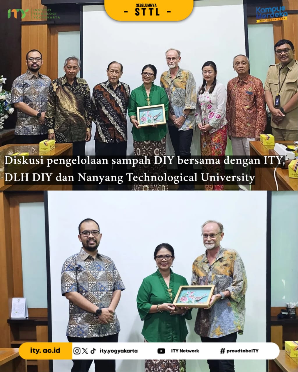 Diskusi Pengelolaan Sampah DIY antara ITY dengan NTU Singapore