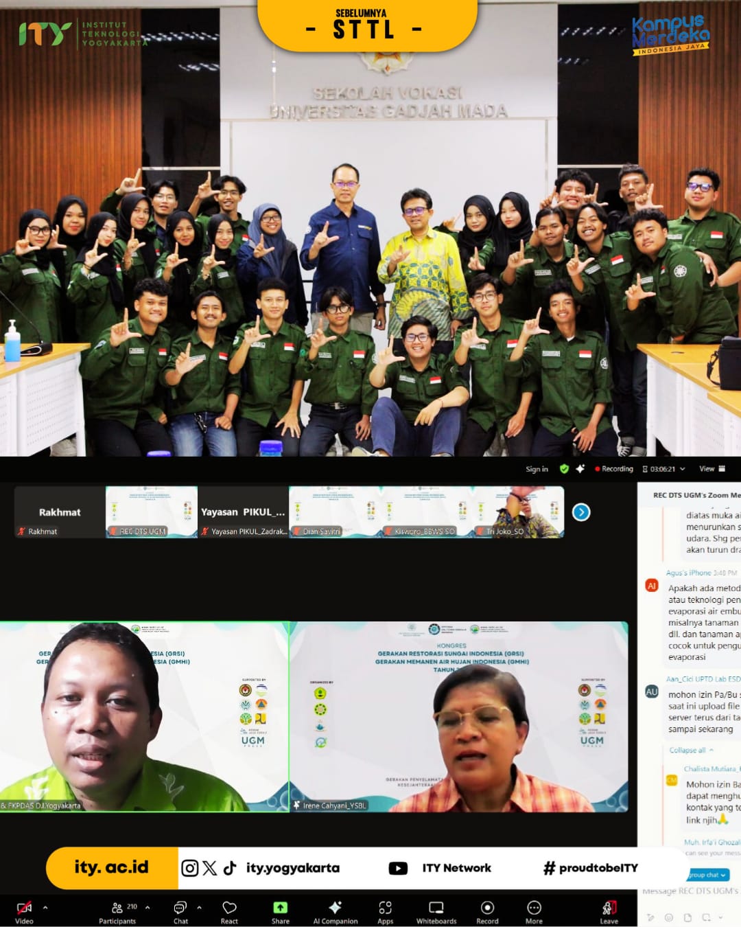 Partsisipasi ITY dalam Kongres Gerakan Restorasi Sungai Indonesia (KGRSI)