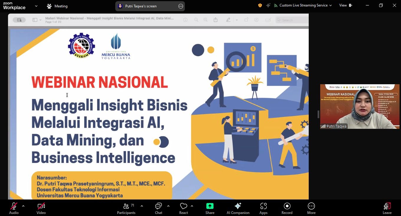 Dosen UMBY Bahas Integrasi AI untuk Transformasi Bisnis Digital 