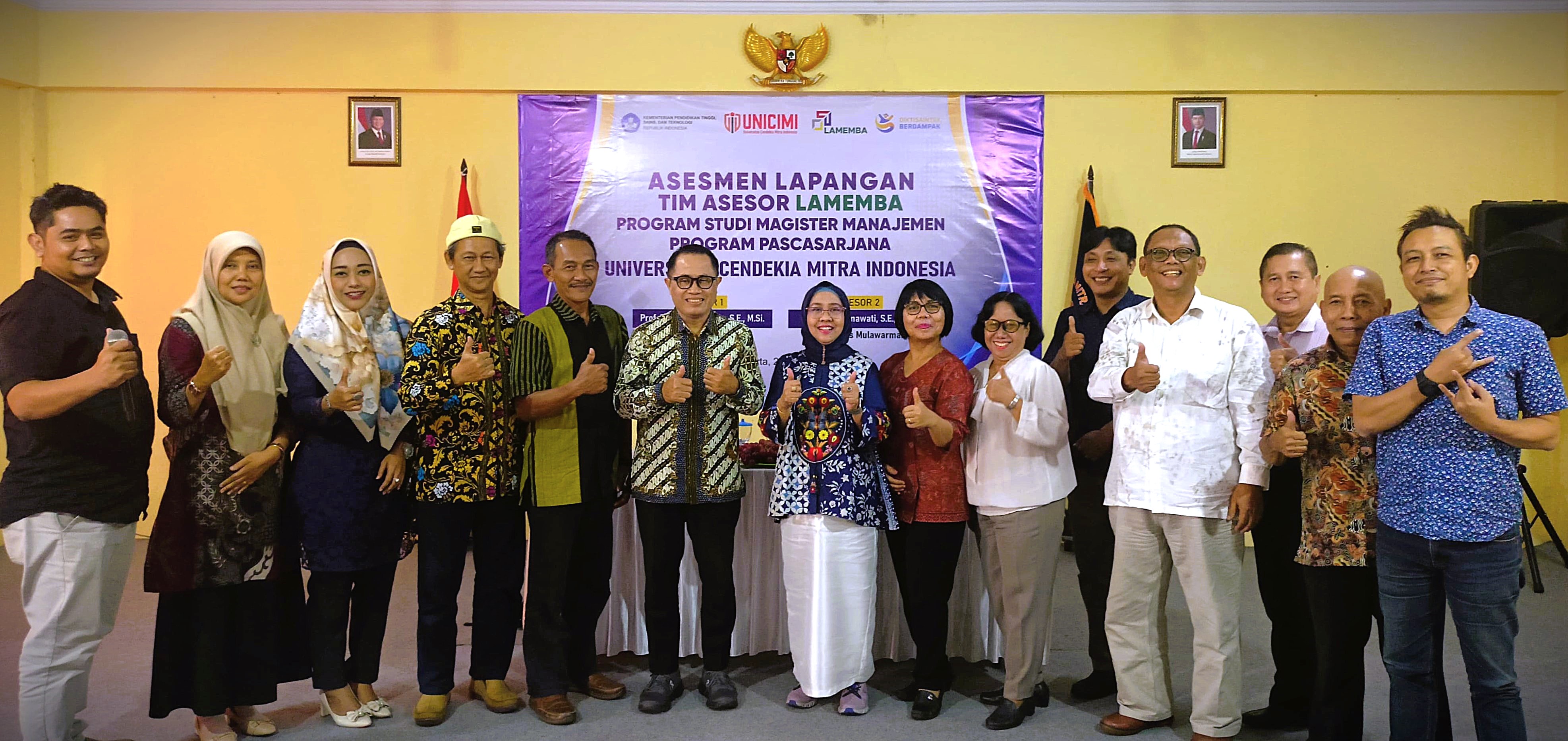 Asesmen Lapangan Akreditasi oleh LAMEMBA pada Program Studi Magister Manajemen UNICIMI Berlangsung Sukses