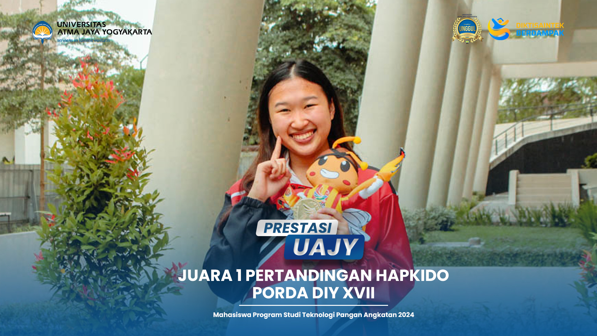 MAHASISWA UAJY RAIH JUARA I HAPKIDO DI AJANG PEKAN OLAHRAGA DIY XVI