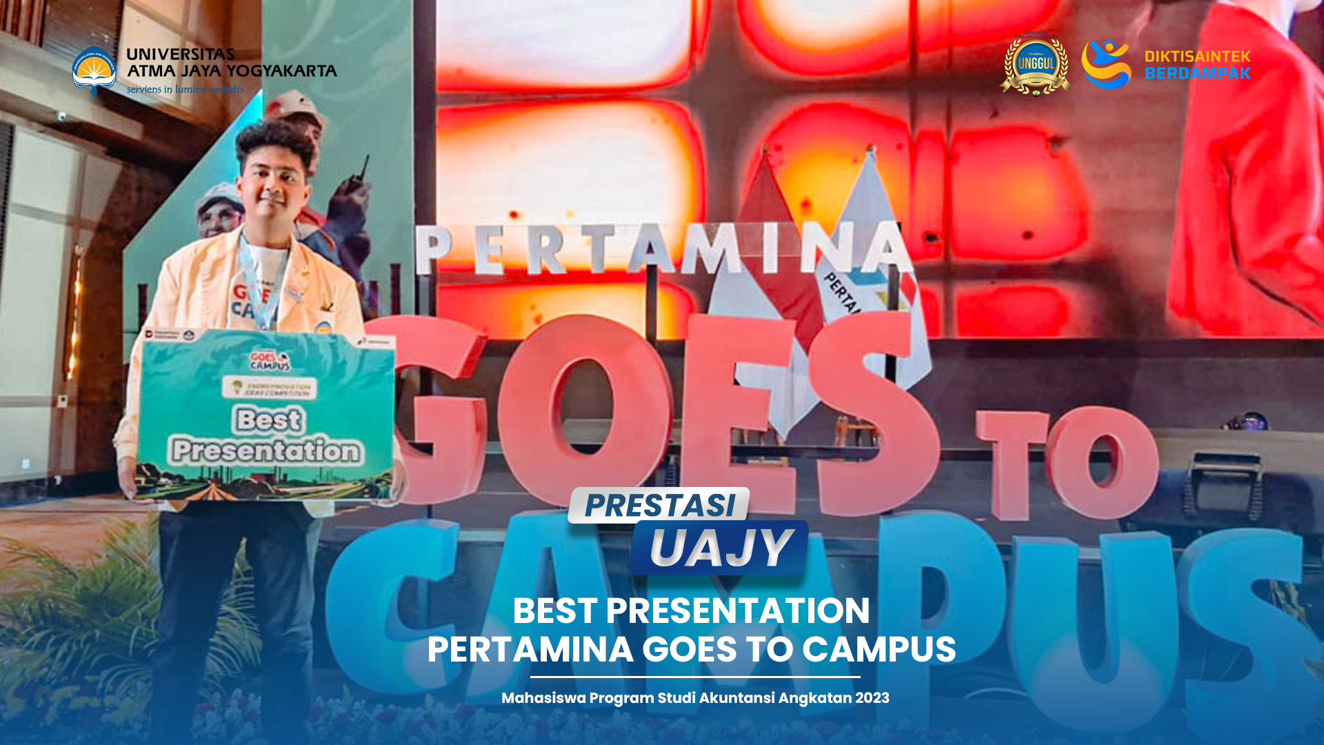 MAHASISWA UAJY RAIH BEST PRESENTATION DI AJANG PERTAMINA GOES TO CAMPUS