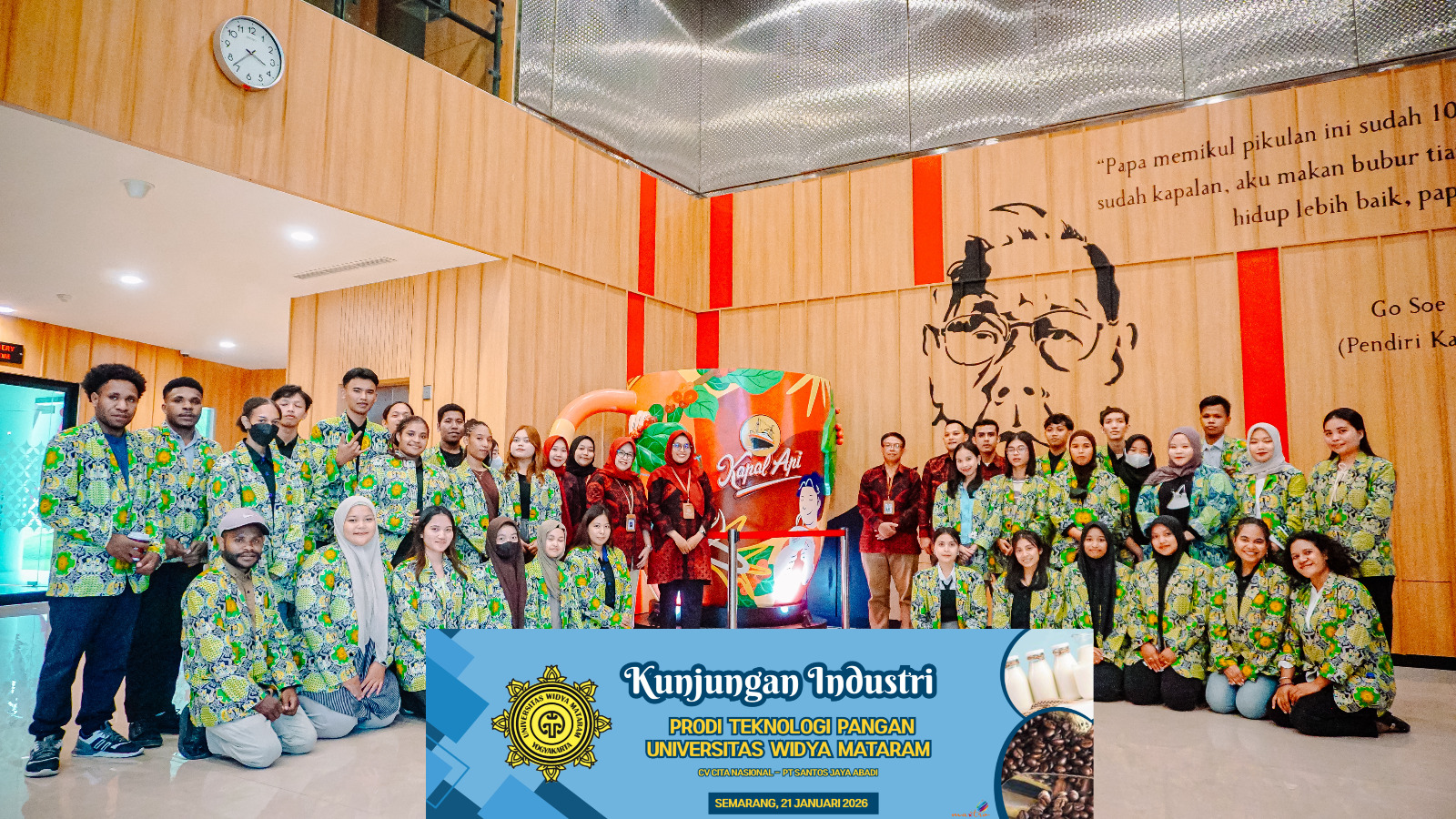 Kunjungan Industri ke CV Cita Nusantara dan PT Santos Jaya Abadi oleh Teknologi Pangan UWM