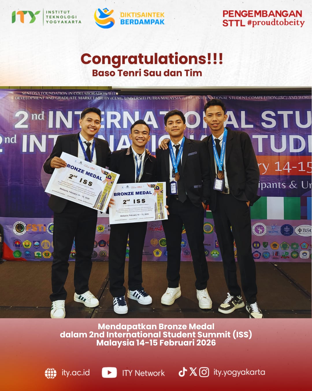 Membanggakan, Mahasiswa ITY Raih Bronze Medal di Malaysia