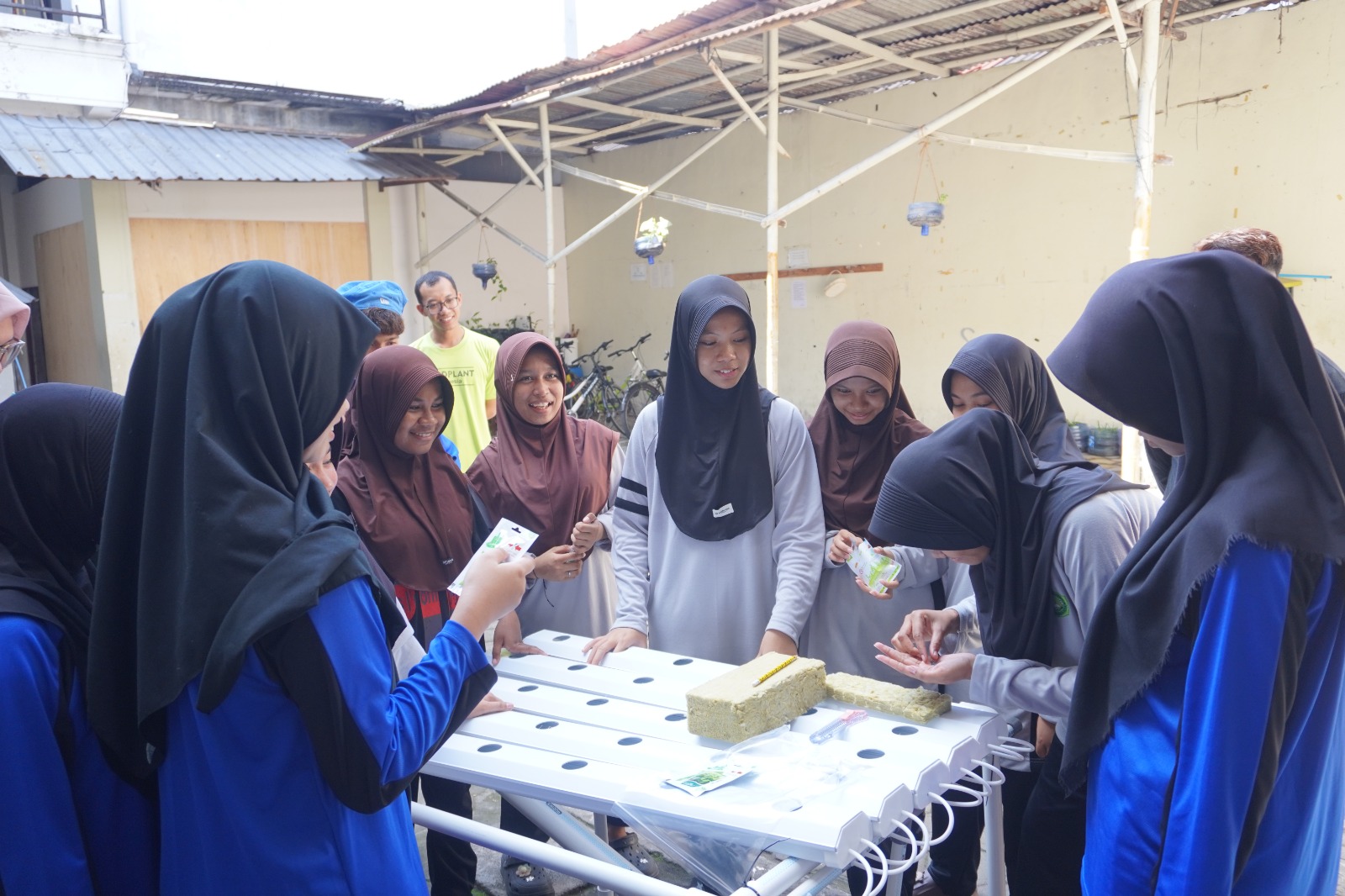 Dukung Kemandirian Pangan, Tim PkM UMBY Latih Siswa MA Madania Budidaya Hidroponik