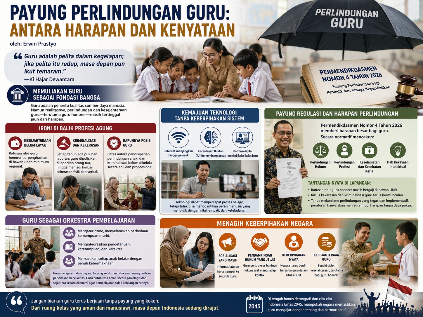 Mahasiswa S2 Pendidikan Dasar Alma Ata Soroti Pentingnya Perlindungan Guru di Indonesia