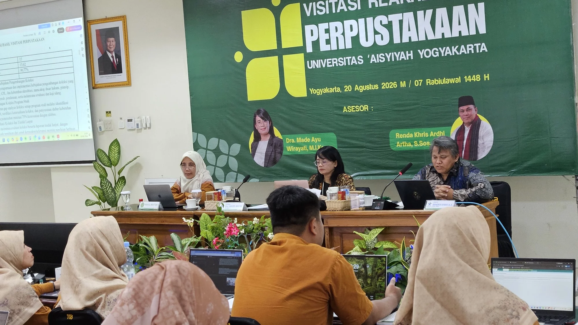 Tingkatkan Mutu, Perpustakaan UNISA Yogyakarta Divisitasi Asesor Perpusnas RI