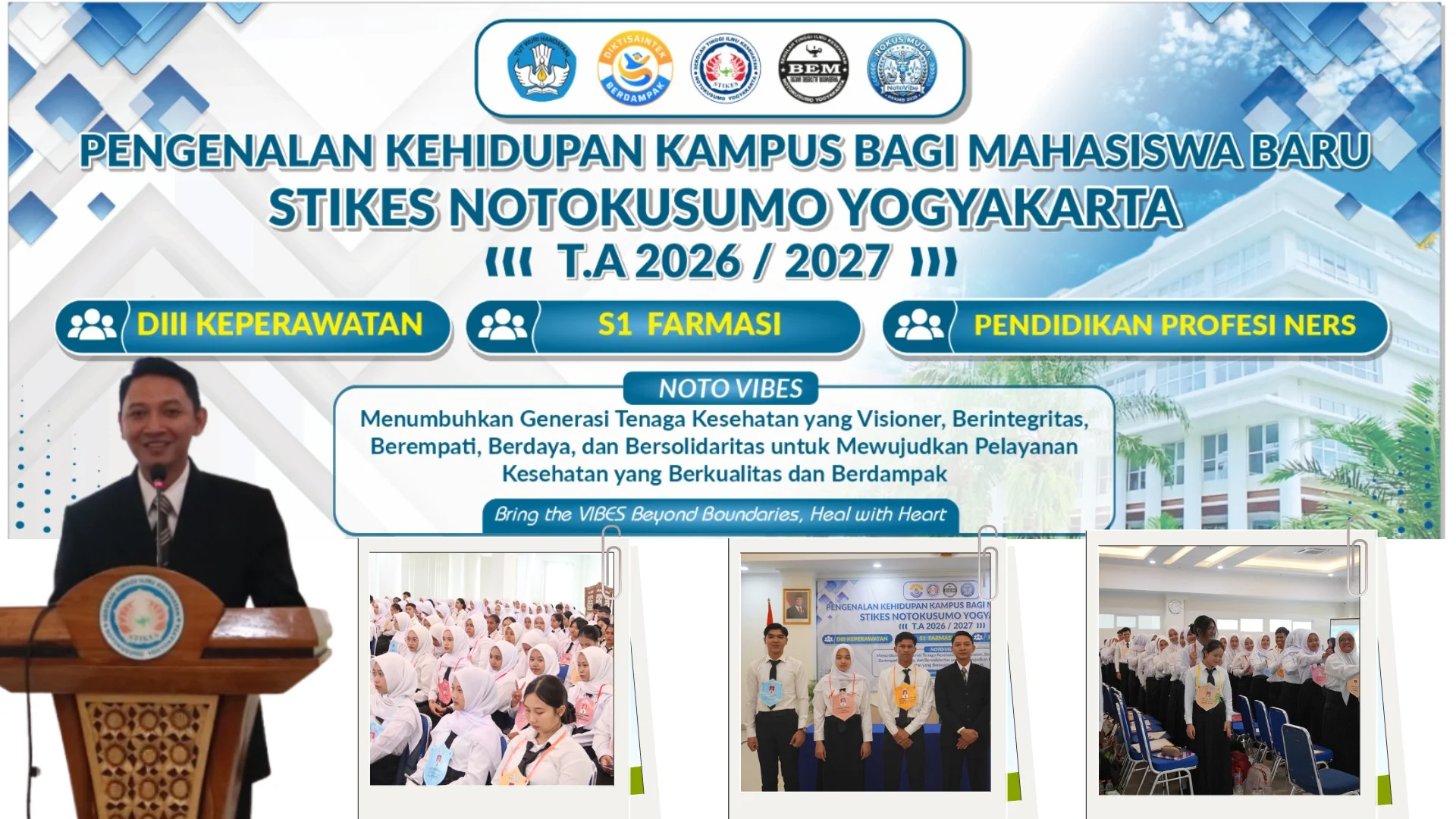 CETAK GENERASI NAKES VISIONER, STIKES NOTOKUSUMO SUKSES GELAR PKKMB 2026 "NOTOVIBES"